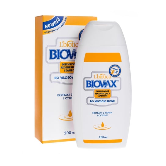 L'Biotica, Biovax, szampon intensywnie regenerujący do włosów blond, 200 ml L'Biotica