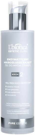 L'Biotica Estetic Clinic Pure Estetic, Enzymatyczny żel mikrozłuszczajacy do mycia twarzy, 200 ml L'Biotica