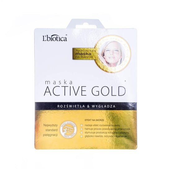 L'Biotica, maska hydrożelowa Active Gold, 25 g L'Biotica