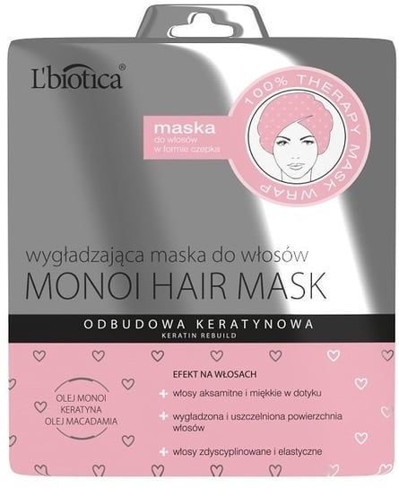 L'BIOTICA Monoi Hair Mask - Maska wygładzająca do włosów w formie czepka 30 ml L'Biotica