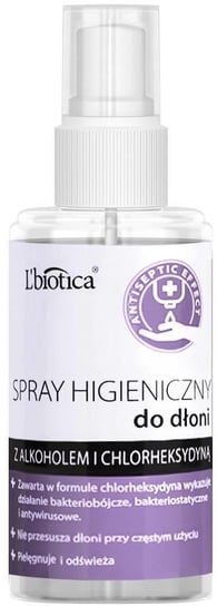 L'BIOTICA, spray higieniczny do dłoni z alkoholem i chlorheksydyną, 150 ml L'Biotica
