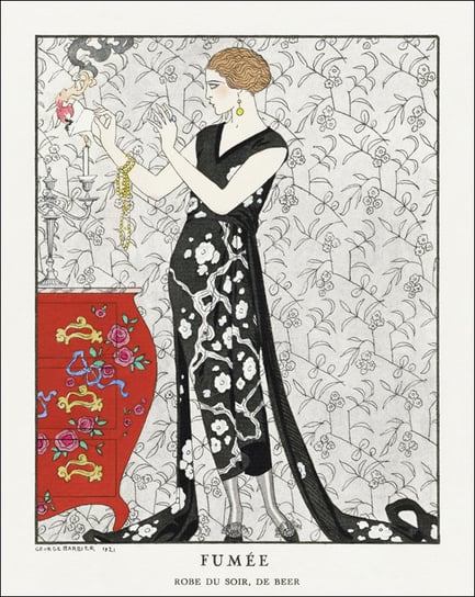 L’Empire du monde: Robe du soir, de Worth from Gazette du Bon Ton., George Barbier - plakat 40x50 cm Galeria Plakatu
