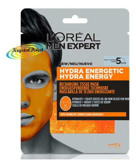 L'Oreal Men Expert Hydra Energetic Energetyzująca Maska w płachcie 1szt 30g L'Oreal Paris