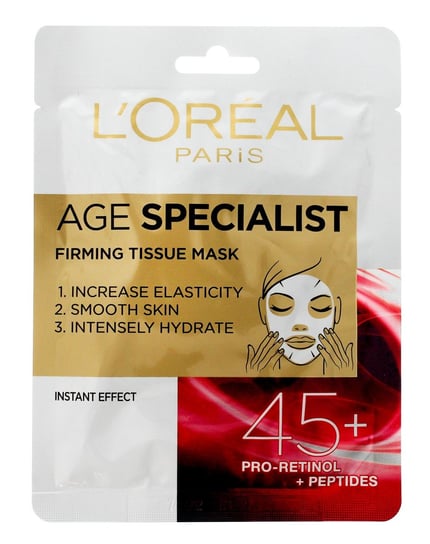 L'oreal Paris, Age Specialist 45+, maska na tkaninie ujędrniająca, 30 g L'Oreal Paris