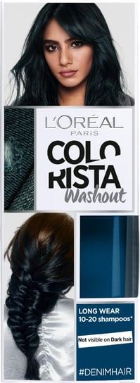 L'oreal Paris, Colorista Wash Out, zmywalna farba do włosów 19 Denim Hair, 80 ml L'Oreal Paris