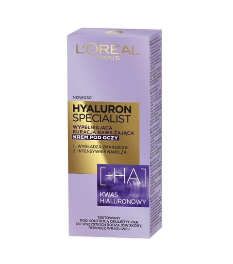 L'oreal Paris, Hyaluron Specialist, krem pod oczy wypełniająca kuracja nawilżająca, 15 ml L'oréal Paris