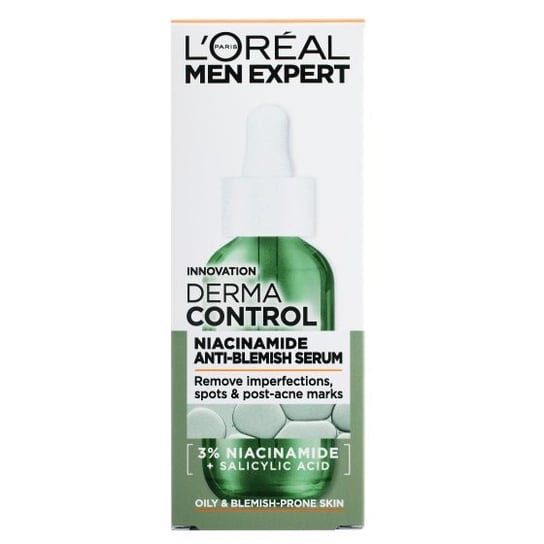 L'Oreal Paris, Men Expert Derma Control serum przeciw niedoskonałościom z niacynamidem 30ml L'Oreal Paris