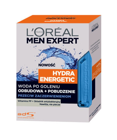 L'oreal Paris, Men Expert Hydra Energetic, woda po goleniu odbudowa + pobudzenie, 100 ml L'Oreal Paris