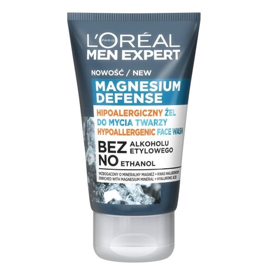 L'Oreal Paris, Men Expert Magnesium Defense, Hipoalergiczny żel do mycia twarzy, 100 ml L'Oreal Paris
