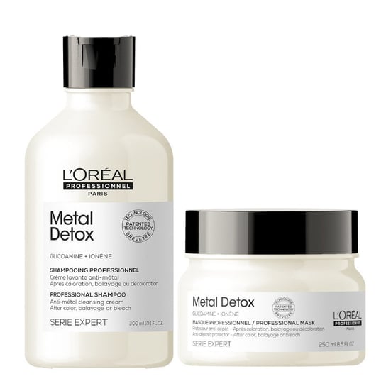 L'Oréal Paris Metal Detox szampon neutralizujący metale do stosowania po farbowaniu 300ml + maska 250ml L'Oréal Professionnel