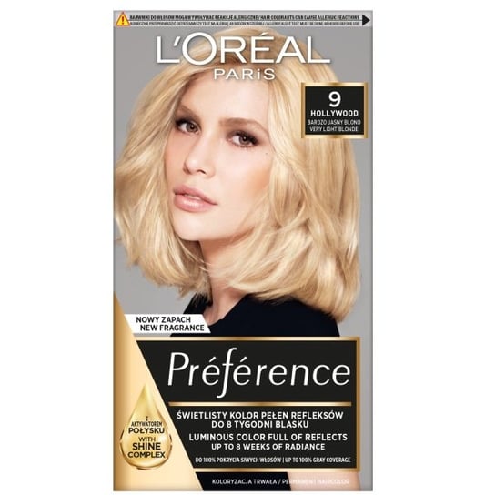 L'oreal Paris, Preference, farba do włosów 9 Hollywood - bardzo jasny blond L'Oreal Paris