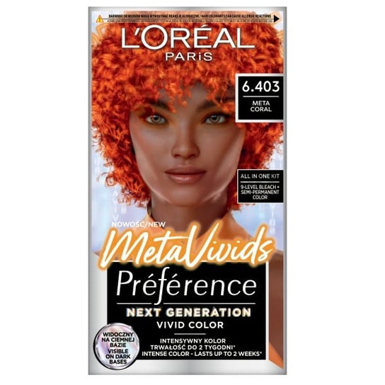 L'oreal Paris, Preference Metavivids, Farba Do Włosów, 6.403 Meta Coral L'Oreal Paris