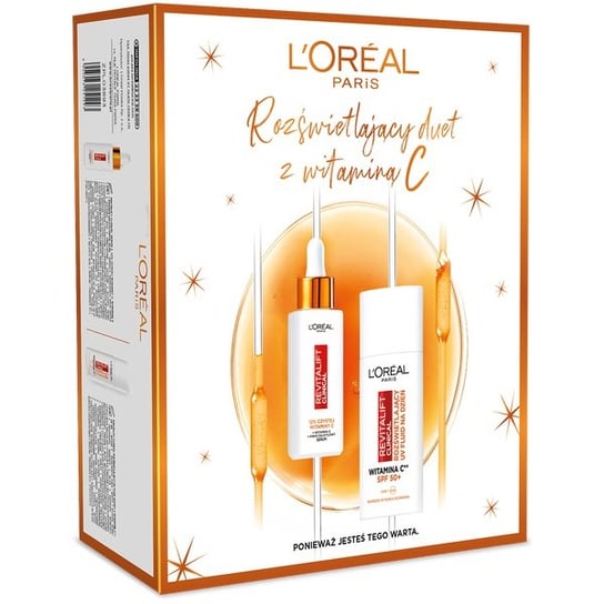 L'oreal Paris, Revitalift Clinical, zestaw prezentowy Rozświetlających Kosmetyków Do Twarzy, 2 Szt. L'Oreal Paris
