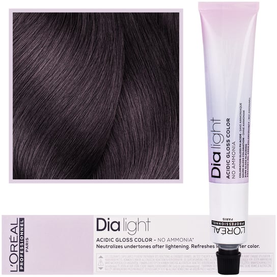 L'oreal Professionnel, Dia Light, Farba do włosów kolor 5.20 Jasny Brąz Opalizujący Intensywny przyciemnia włosy o dwa i pół tonu, 50 ml L'Oréal Professionnel