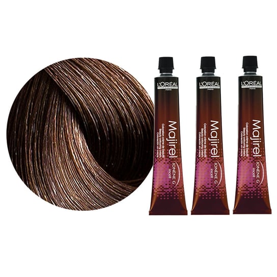 L'Oréal Professionnel, Majirel, Zestaw farba do włosów kolor 5.3 jasny brąz złocisty, 3x50 ml L'Oréal Professionnel