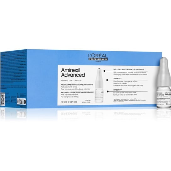 L’Oréal Professionnel Serie Expert Aminexil Advanced, Ampułki na porost włosów i wzmocnienie cebulek, 42x6 ml L'Oréal Professionnel