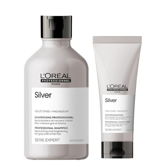 L'Oréal Professionnel Silver, Zestaw: szampon 300ml + odżywka 200ml L'Oréal Professionnel