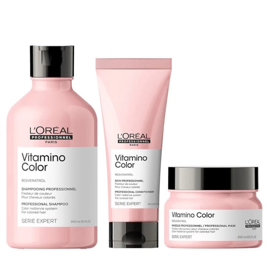 L’Oréal, Vitamino Color, Zestaw kosmetyków do pielęgnacji, 3 szt. L'Oréal Professionnel
