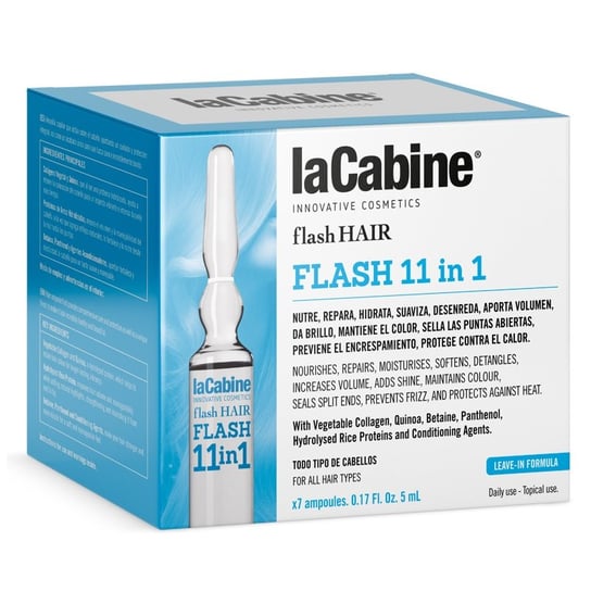 La Cabine Flash 11 in 1, Ampułki do włosów, 7x5ml La Cabine