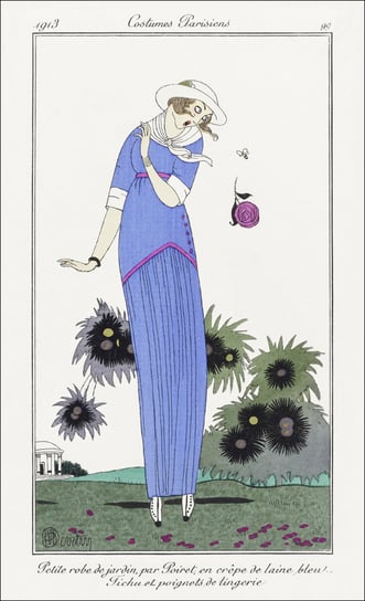 La femme a l’émeraude, Manteau en tigre, de Max-Leroy, Charles Martin - plakat 20x30 cm Galeria Plakatu