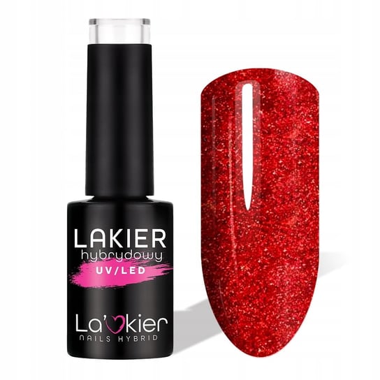 La'Kier Winterglow 530/ML Sparkling Cranberry - kolorowy lakier hybrydowy 5g La'kier