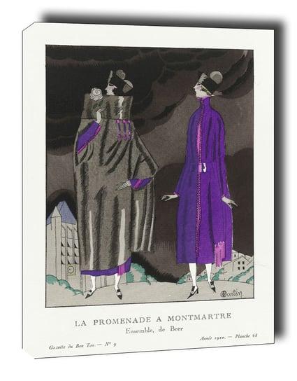 La promenade a Montmartre, Ensemble, de Beer - obraz na płótnie 20x30 cm Galeria Plakatu
