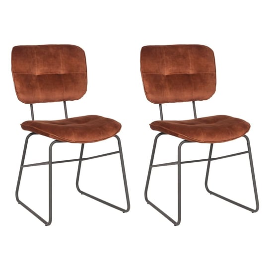 LABEL51 Krzesła stołowe Dez, 2 szt., 49x60x87 cm, kolor rdzawy LABEL51