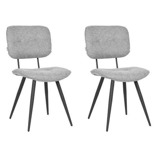 LABEL51 Krzesła stołowe Lux, 2 szt., 49x60x87 cm, kolor cynkowy LABEL51