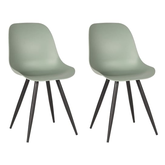 LABEL51 Krzesła stołowe Monza, 2 szt., 46x54x88 cm, leśna zieleń LABEL51