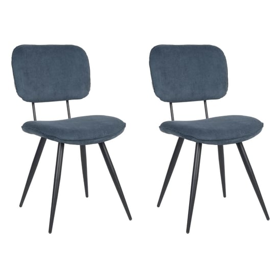 LABEL51 Krzesła stołowe Vic, 2 szt., 49x60x87 cm, niebieskie LABEL51