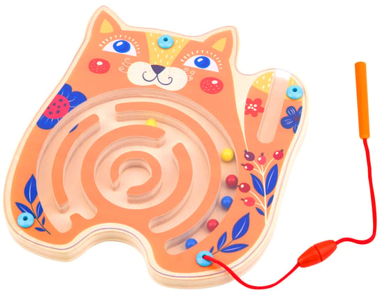 Labirynt magnetyczny- Kot, gra zręcznościowa, Tooky Toy Tooky Toy