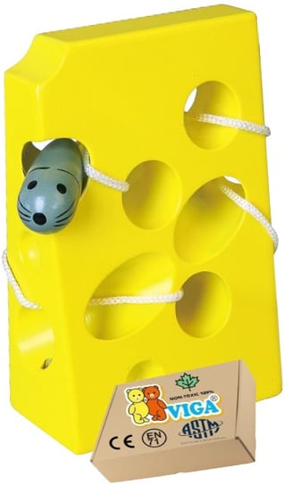 LABIRYNT MYSZKA W SERZE drewniane zabawki edukacyjne rozwojowe kreatywne Viga 3+ PakaNiemowlaka