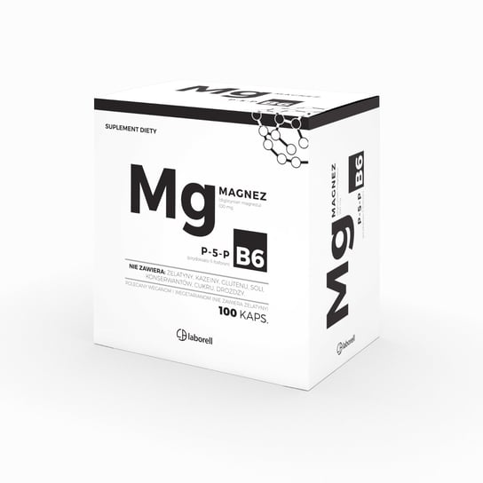 LABORELL Mg + B6 MAGNEZ  Suplement diety, 100 kaps. zdrowy układ nerwowy Laborell