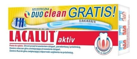 Lacalut, Aktiv, pasta do zębów + szczoteczka duo clean, 75 ml Lacalut