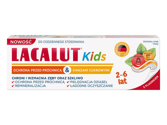 Lacalut, Pasta Do Zębów Dla Dzieci Od 2 Do 6 Lat, Kids, 55 Ml Lacalut