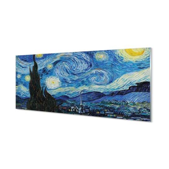 Lacobel dekoracyjny Sztuka gwieździsta noc 125x50 cm Tulup