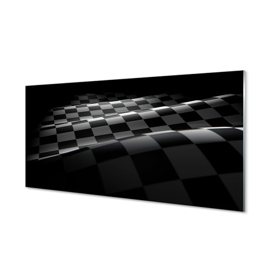 Lacobel szklany + klej Flaga szachownica 120x60 cm Tulup