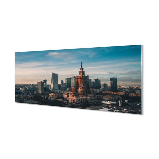 Lacobel szklany + klej Warszawa Wieżowce 125x50 cm Tulup