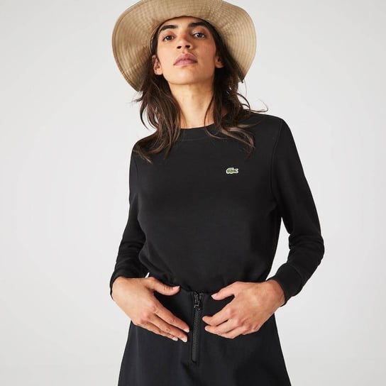 Lacoste Women’S Crew Neck Cotton Blend Fleece Sweatshirt Black - 34 Lacoste