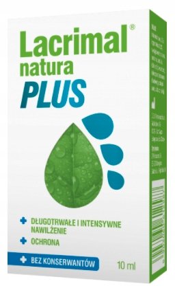 Lacrimal Natura Plus Naturalne Krople Nawilżające Łagodzące Do Oczu 10 ml Polpharma