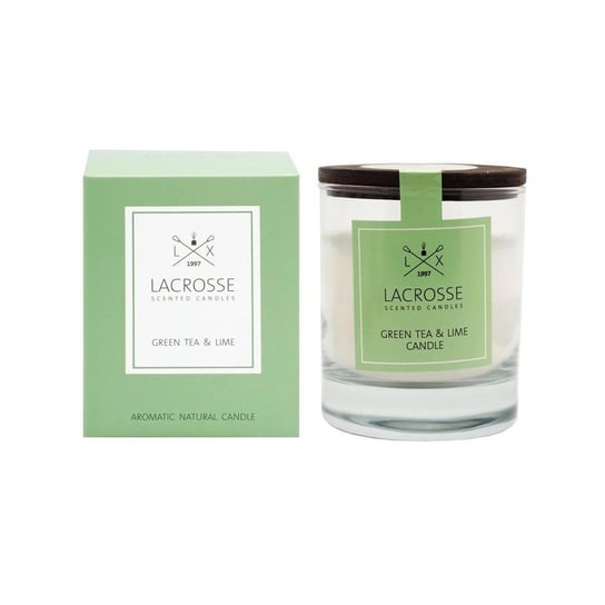 Lacrosse Świeca zapachowa Green tea&Lime, zielona, 9,6x8 cm Lacrosse