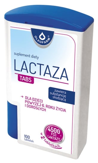 Lactaza Tabs, suplement diety, 100 tabletek Oleofarm