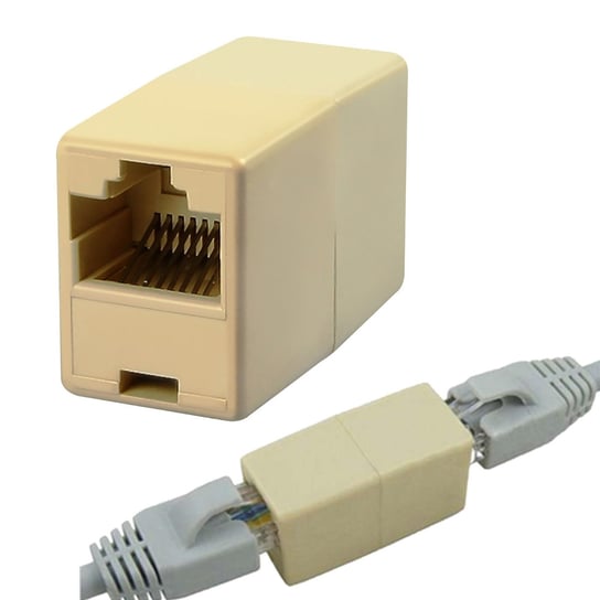 ŁĄCZNIK ADAPTER WTYKU RJ45 PRZEJŚCIÓWKA 8P8C GOLD MARTOM