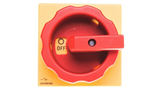 Łącznik krzywkowy 0-1 3P 16A napęd drzwiowy rozłączny żółto/czerwony IP65 3LD2044-0TK53 Siemens