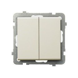 Łącznik podwójny schodowy ecru Ospel Sonata ŁP-10R/m/27 OSPEL