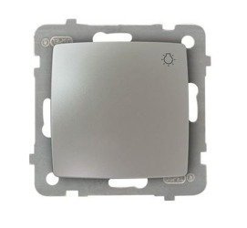 Łącznik zwierny "światło" srebrny perłowy Ospel Karo ŁP-5S/m/43 OSPEL