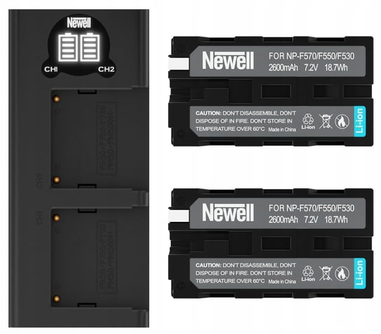Ładowarka + 2x Akumulator Bateria NP-F570 do Sony Newell