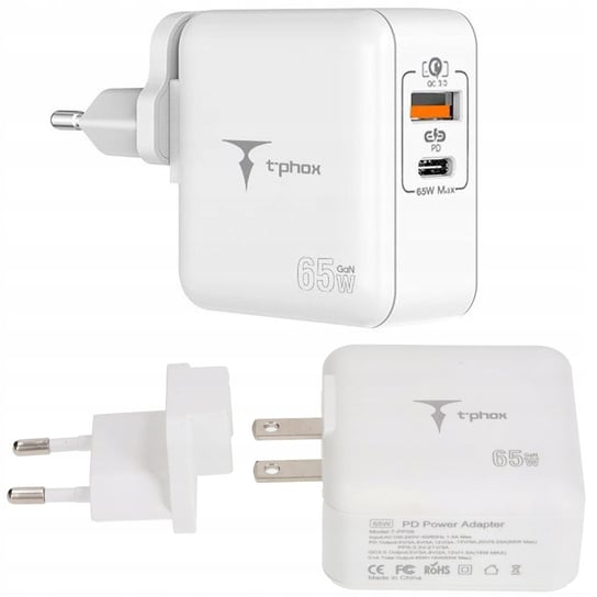 Ładowarka adapter EU/US do smartfona laptopa TPhox Inna marka