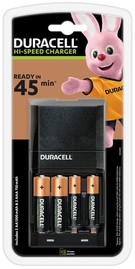 Ładowarka DURACELL do akumulatorów model CEF27 + akumulatory: 2 szt. AA 1300 mAh i 2 szt. AAA 750 mAh Duracell