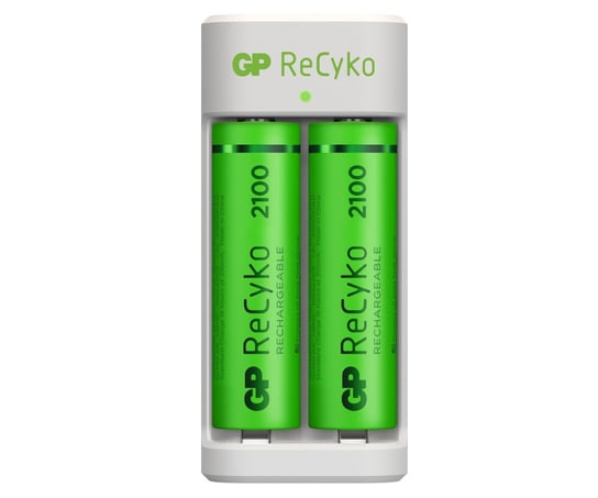 Ładowarka GP E211 + 2 x R6 2100 Recyko GP Batteries